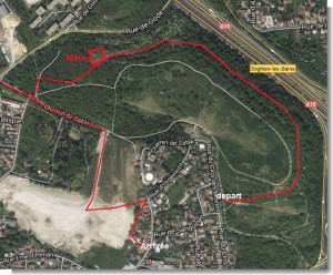 Itinéraire de notre promenade sur la Butte